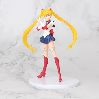 18 cm Sailor Moon Obrázok Tsukino Usagi Merkúr Venuša, Mars Jupiter Chibiusa Meiou Setsuna Kaiou Obrázok Cake Dekorácie PVC Model images