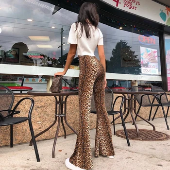 Ženy Vysoký pás Leopard Tlač Svetlice Legíny 2020 Jeseň Zimnej Módy Sexy Bodycon Nohavice Strany Klubu Nohavice Streetwear images