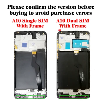 Super AMOLED S Rámom Pre SAMSUNG Galaxy A10 2019 SM-A105F/DS A105FN A105 A105G A105M Displej Dotykový Digitalizátorom. 6.2