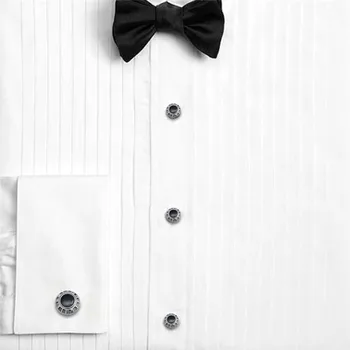 HAWSON Značky manžetové gombíky a Klincami Nastaviť Fashion & Vysoko Kvalitné Klasické Mužov Čierny Kameň manžetové pre Tuxedo images