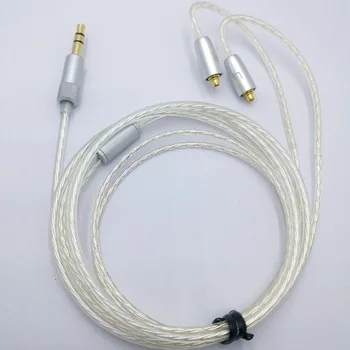 1.2 m DIY mmcx kábel, Náhradný Kábel 3,5 mm Strieborné pozlátené 5N Medi Inovované Drôtu 4 strand vodič kábla Na Opravu HIFI slúchadlá images