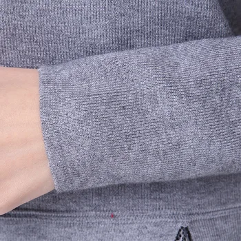 XJXKS Dlhý Sveter na Jar a na Jeseň 2021 nový kórejský štýl sveter dlhej časti Tenký Úplet turtleneck cashmere sveter images
