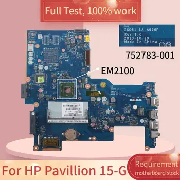 Pre HP Pavilónu 15-G ZSO51 LA-A996P 752783-001 EM2100 Notebook doske Doske celý test práce images