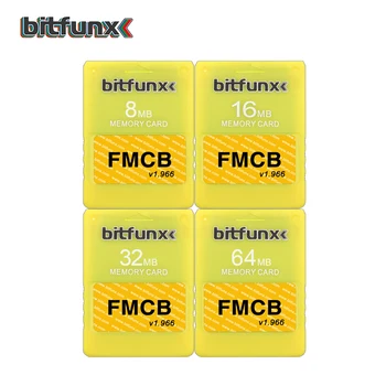 Bitfunx FMCB Free Mcboot Karta 32mb Uložiť Hry, Pamäťová Karta pre Playstation2 Retro Video Herné Konzoly Modrá Žltá Rôzne Farby images