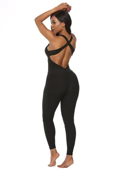 Cvičenie Oblečenie pre Ženy Jumpsuit Fitness Joga Sady Ženy Telocvični Oblečenie Pevné Jeden Kus Legíny Set Kompresné Nohavice Ženy images