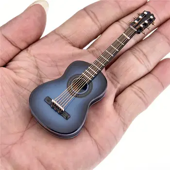 Mini Klasická Gitara Model Miniatúrne Akustická Gitara Model Guitarra Zber Dekoratívne Ozdoby Model Dar Prípade Stojan images