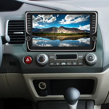 Eunavi 4G+64 G 2 DIN Android autorádia Multimediálne Video Prehrávač, GPS navigáciu Pre Honda Civic 2006-2011 2din auto, pc, 9 palcový žiadne dvd images