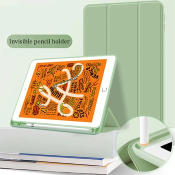 S Ceruzkou Držiteľ puzdro Pre iPad Pro 11 palcový Prípade PU Kožené Mäkké Silikónové puzdro Smart Cover Pre iPad 11