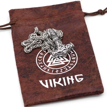 Viking 316L Nerezovej ocele Thor Kladivo Mjolnir Amulet Škandinávskych náhrdelník s príveskom images