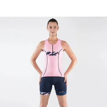 2020 cyklistické trisuit triatlon farby bez rukávov skinsuit roupa de ciclismo ženy beží cyklistické oblečenie tím jednotné jumpsuit images