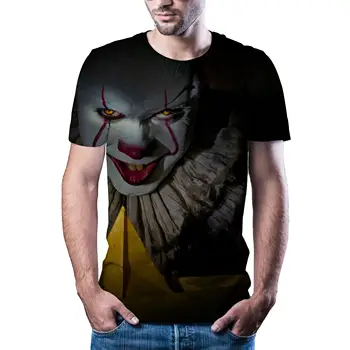 2020 hot predaj klaun 3D tlač pánske T-shirt bežné krátky rukáv o-neck T-shirt módne 3D t-shirt pánske / dámske Tričko images
