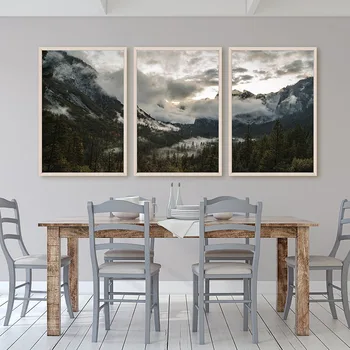Nádherný Plagát Národný Park Yosemite Plátno Umenie Lesa HD Tlač obrazov na Stenu krajinomaľbou Nordic Dekorácie, Obrázky images