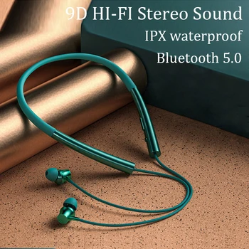 KTUXB Slúchadlá Bluetooth 5.0 Bezdrôtový Headset Magnetické Neckband Slúchadlá IPX5 Nepremokavé Športové Slúchadlá s potlačenie Šumu Mikrofónu images