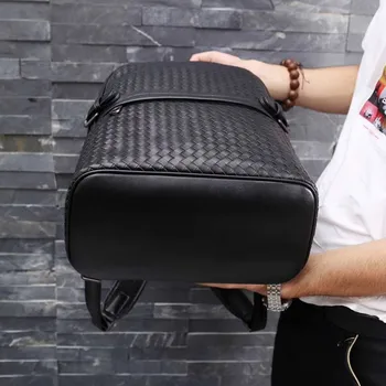 Kaisiludi kožené batoh vrkoč mužov taška na cestovanie študent taška veľkú kapacitu počítača žien taška images