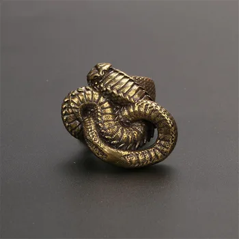 Antické Bronzové Cobra Socha Ornament Zverokruhu Had Miniatúrne Figúrky Medi Ploche Dekorácie Čaj Domáce Zvieratá Dekor Príslušenstvo Plavidlá images