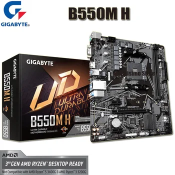 Gigabyte B550M H základná Doska AMD B550 AM4 DDR4 5000(O. C.)MHz Ploche B550 Placa-Mae AM4 PCI-E 4.0 HDMI SATA III USB3.2 VGA Nové images