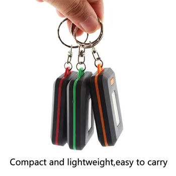 2 KS Mini COB LED Keychain Baterka 3 Režimy prívesok na Prenosné Keyring Bleskové Svetlo Lampy Baterky Vrecku Núdzové Svetlo Používať 3*AAA images