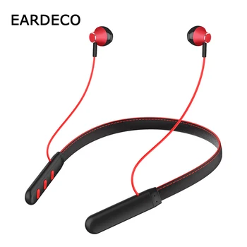 EARDECO Kožené Neckband Bluetooth Slúchadlo 5.0 Stereo Slúchadlá Bezdrôtové Slúchadlá Slúchadlá Nepremokavé Športové Headset Mikrofón images