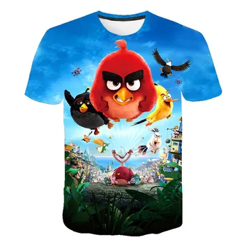 2020 Nové 3D Vytlačené Angry Bird Film Muži Móda Bežné Okrúhlym Výstrihom, Krátky Rukáv T-shirt Lete Osobnosti Streetwear 110-5XL images