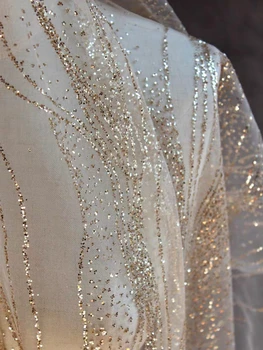 Sequined Oka Tylu Textílie Vlna Žehlenie Diamond Pohľadu DIY Fáze Oblečenie Dekor Sukne Svadobné Šaty Návrhára Textílie images