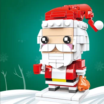 2021 Santa Claus Vianočný Stromček, Vianočné Snehuliak, Vianočný Elk DIY Brickheadz Stavebné kamene, Tehly, Hračky, Darčeky images